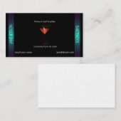 クラシックティール（緑がかった色）メタリックマルティニバーテンダーテンプレート 名刺 (正面/裏面)