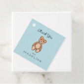 クラシックテディベアーブルーベビーシャワー フェイバータグ (インサイチュ)