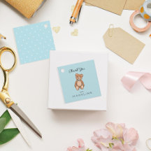 クラシックテディベアーブルーベビーシャワー