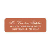 クラシックテラエレガントコタ結婚の差出人住所 ラベル (正面)