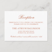 クラシックテラエレガントコッタウェディングレセプション エンクロージャーカード (正面)