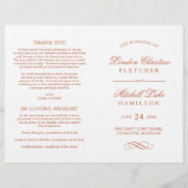 クラシックテラエレガントコッタオレンジ結婚式 プログラム (正面)