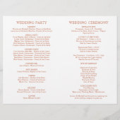 クラシックテラエレガントコッタオレンジ結婚式 プログラム (裏面)