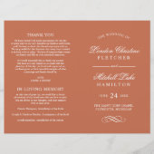 クラシックテラエレガントコッタオレンジ結婚式 プログラム (正面)