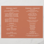 クラシックテラエレガントコッタオレンジ結婚式 プログラム (裏面)