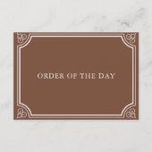 クラシックテラコッタとベージュ色結婚のタイムライン エンクロージャーカード (正面)