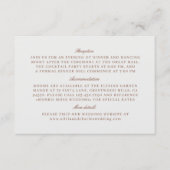 クラシックテラコッタ&ベージュ色結婚ズ詳細 エンクロージャーカード (正面)