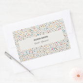 クラシックテラ数々のッツォ色の点 | お名前 長方形シール (封筒)