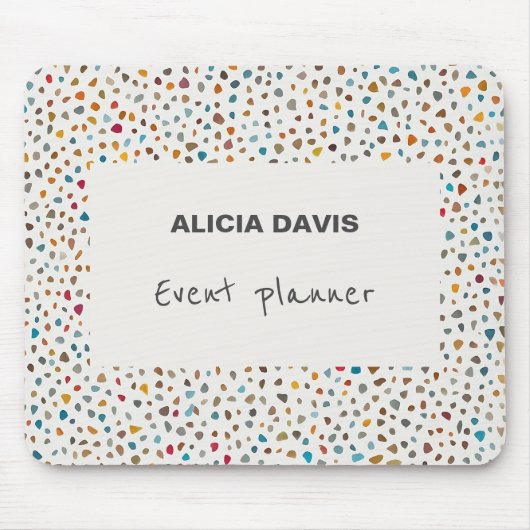 クラシックテラ数々のッツォ色の点 マウスパッド (正面)