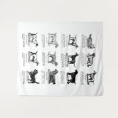 クラシックテリア犬 タペストリー (正面(横))