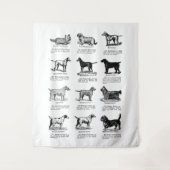 クラシックテリア犬 タペストリー (正面)