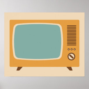 クラシックテレビグラフィック ポスター