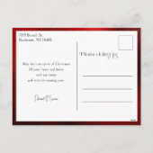 クラシックテーラードラブ&ジョイタイポグラフィ5 – 写真 シーズンポストカード (裏面)