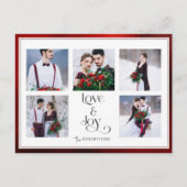 クラシックテーラードラブ&ジョイタイポグラフィ5 – 写真 シーズンポストカード (正面)