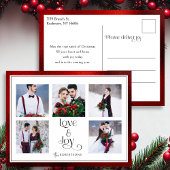 クラシックテーラードラブ&ジョイタイポグラフィ5 – 写真 シーズンポストカード