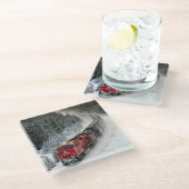 クラシックディーゼルエンジン ガラスコースター (アングル)