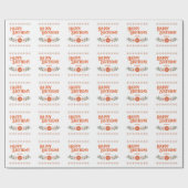 クラシックデイジーヒッピーハッピーバースデー ラッピングペーパー (フラット)