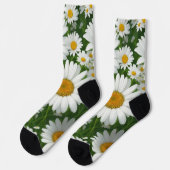 クラシックデイジー型白フローラ野緑 ソックス (左)