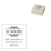 クラシックデコフローリッシュタイポグラフィ差出人住所 ラバースタンプ (押印)