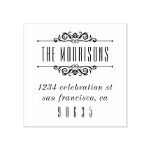 クラシックデコフローリッシュタイポグラフィ差出人住所