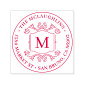 クラシックデコモノグラムラウンド差出人住所 セルフインキングスタンプ (デザイン)