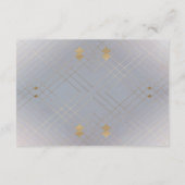 クラシックデコ金ゴールドヴィンテージグレー書結婚道 エンクロージャーカード (裏面)