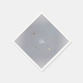 クラシックデコ金ゴールドヴィンテージグレー書結婚道 スタンダードカクテルナプキン (角)