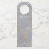 クラシックデコ金ゴールドヴィンテージグレー書結婚道 ボトルネックタグ (裏面)