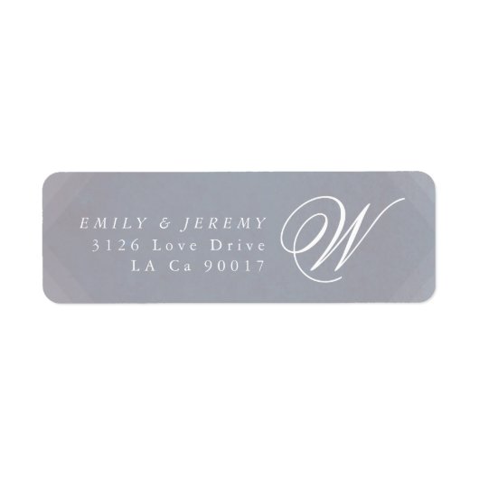 クラシックデコ金ゴールドヴィンテージグレー書結婚道 ラベル (正面)