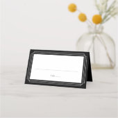 クラシックデコ |白黒結婚の プレイスカード (正面)