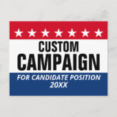 クラシックデザインスター名前をカスタムする位置 ポストカード (正面)