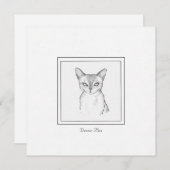 クラシックデボンレックスキャットチョークスケッチノートカード ノートカード (正面/裏面)