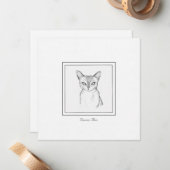 クラシックデボンレックスキャットチョークスケッチノートカード ノートカード (正面/裏面インサイチュ)