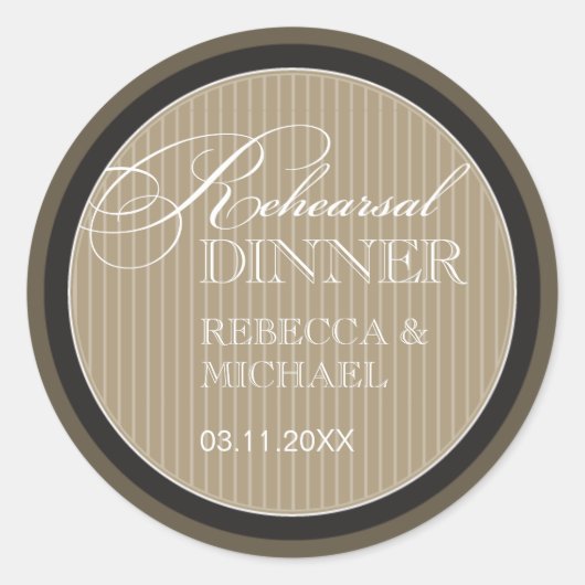 クラシックトゥーペピンプリハーサルディナーシール ラウンドシール (正面)