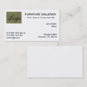 クラシックトスカーナ緑のロゴ名刺 名刺 (正面/裏面)