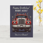 クラシックトラックあなたは誕生日カークラシックド カード (黄色い花)