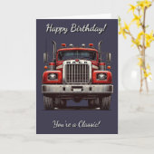 クラシックトラックあなたは誕生日カークラシックド カード (黄色い花)