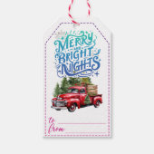 クラシックトラックのクリスマスギフトタグ ギフトタグ (正面)
