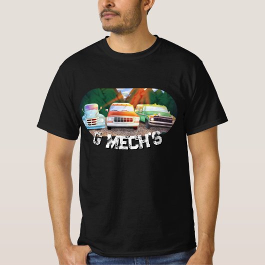 クラシックトラック、素晴らしい風景 - GMech Tシャツ (正面)
