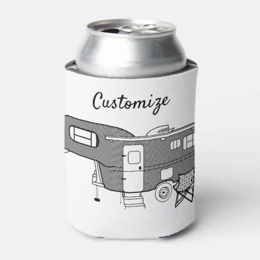 クラシックトラベルトレーラーキャラバンサンダー_コーブ 缶クーラー (缶正面)