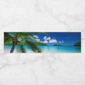 クラシックトロピカルアイランドビーチ楽園 ペットボトルラベル (シングルラベル)