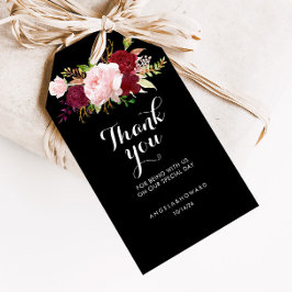 クラシックトロピカルブラック&ブルゴーニュ ギフトタグ