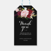 クラシックトロピカルブラック&ブルゴーニュ ギフトタグ (正面)