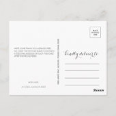 クラシックトロピカルブラック&ブルゴーニュ ポストカード (裏面)