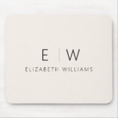 クラシックニュートラルモダンミニマル・モノグラム名 マウスパッド (正面)