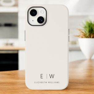 クラシックニュートラルモダンミニマル・モノグラム名 Case-Mate iPhone 14ケース