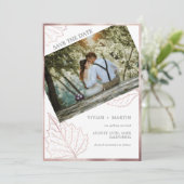 クラシックニュートラルMattバラ葉金ゴールドs 結婚. セーブザデート (スタンド正面)