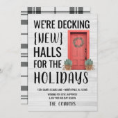 クラシックニューホームアドレスホリデークリスマスカード シーズンカード (正面/裏面)