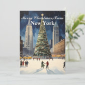 クラシックニューヨークシティクリスマスツリー シーズンカード (スタンド正面)