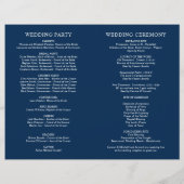 クラシックネイビエレガントーブルー結婚式 プログラム (裏面)